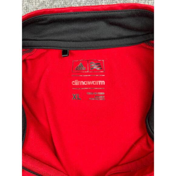 Adidas ClimaWarm Red Quarter Dip Pullover Mens Size XL - Picture 2 of 6
